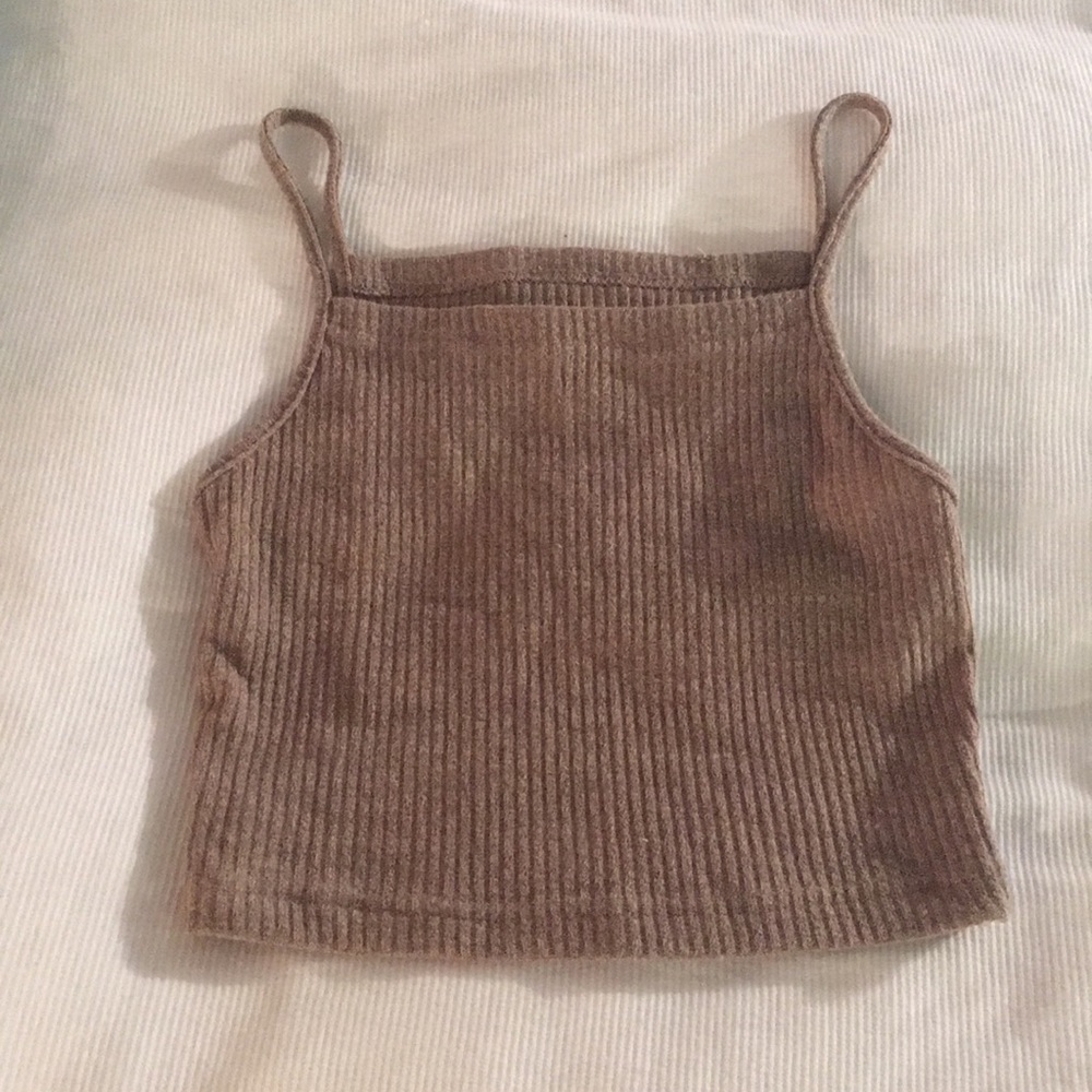 Light brown / tan crop top